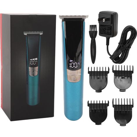 Tondeuse à cheveux professionnelle pour homme, kit de coupe et rasage avec peignes guides, prise US 100V‑240V (1/5)