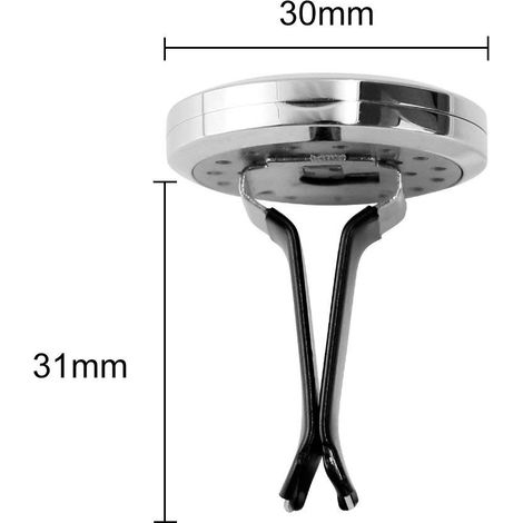 Diffuseur Huiles Essentielles Voiture – Aromathérapie Auto 3 cm – Acier Inoxydable – Clip Anti Rayure – 10 Tampons Réutilisables – Parfum d’Ambiance Naturel (Huiles Non Incluses)