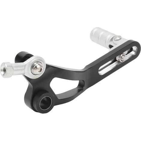 Schalthebel-Pedalhebel aus CNC-gefrästem Aluminium, verstellbar, klappbar, mit Zehenrasten, passend für Ninja 400 und Z400, Silber