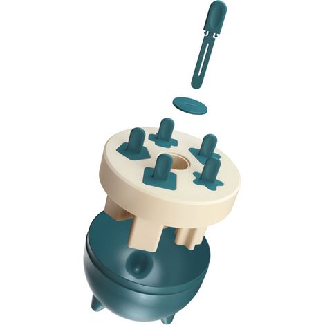 Eisform mit 6 Mulden, abnehmbares Design, gesundes und sicheres Material, langlebiges PP, Mini-Eisform in Blau (1/5)