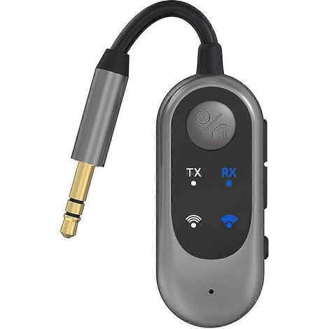 Émetteur audio sans fil Bluetooth, compatible avec les casques, adaptateur jack audio 3,5 mm, utilisable dans les téléviseurs, les avions, les voitures, les ordinateurs, les équipements de fitness, et (1/5)