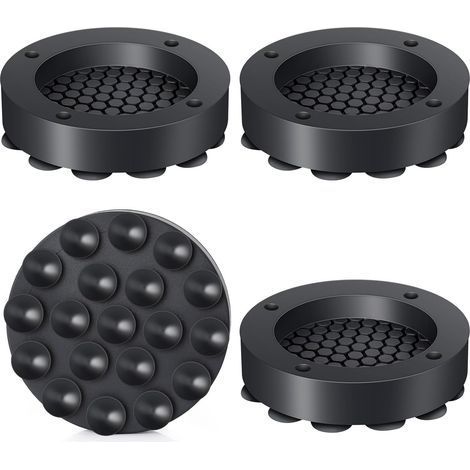 4 Pièces Tapis Anti Vibration Machine à Laver, Patin Machine à Laver Anti Vibration, Amortisseur pour Réduire Le Bruit et Les Vibrations, Pied Machine a Laver pour Séchoirs et Meubles (1/5)