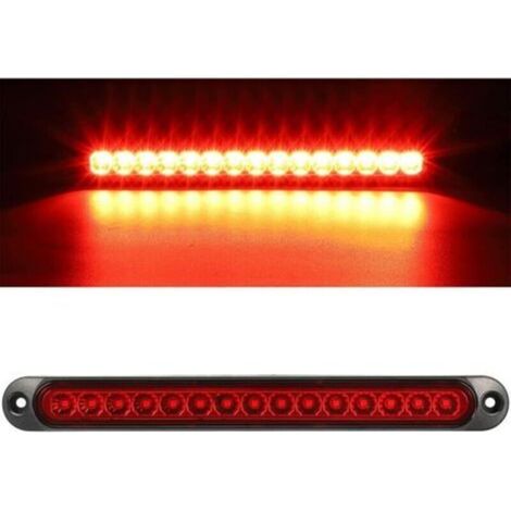 1 pièce Feux arrière de frein de remorque 12-24V DC,15 LED,feux stop,clignotants,feux de circulation,feux d'identification,pour camion tout-terrain,pick-up,camping-car,UTV,ATV (feu rouge) (1/4)