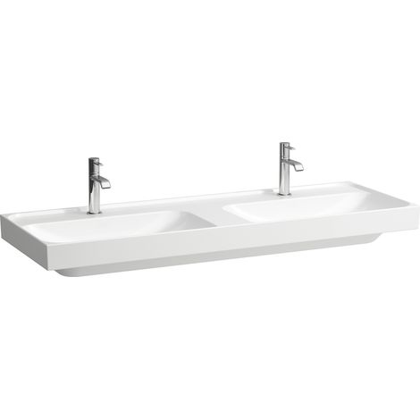 LAUFEN Meda lavabo doble, empotrable, 1300x460mm, 1 agujero de