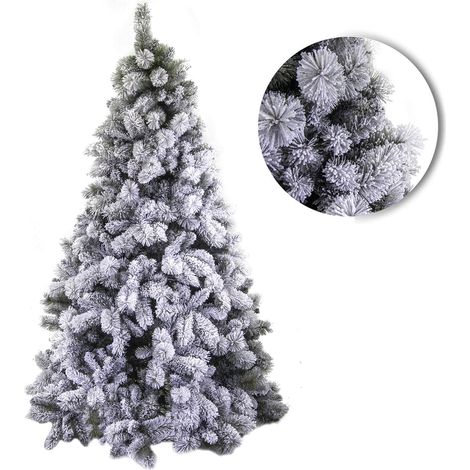 Albero di Natale Artificiale innevato 1189 rami cm Ø134xh210 Gennargentu Verde (1/4)