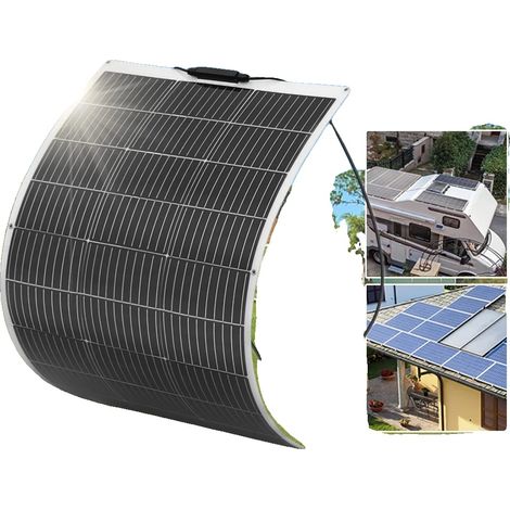 Panneau Solaire, Monocristallin, Semi-Flexible, Panneau solaire 100W (1/2)