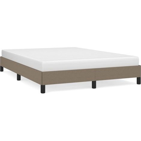 Maison Exclusive - Bettgestell ohne Matratze Taupe 140x200 cm Sto (1/5)