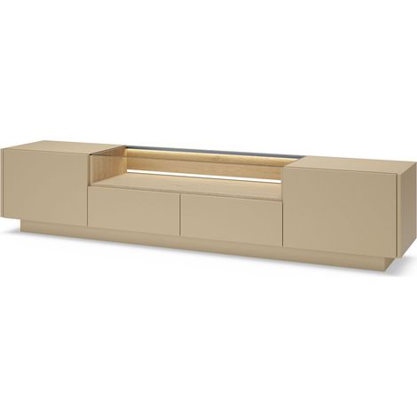 Mobile TV, rovere cacao + cremona, 203 x 43,4 x 39,5 cm