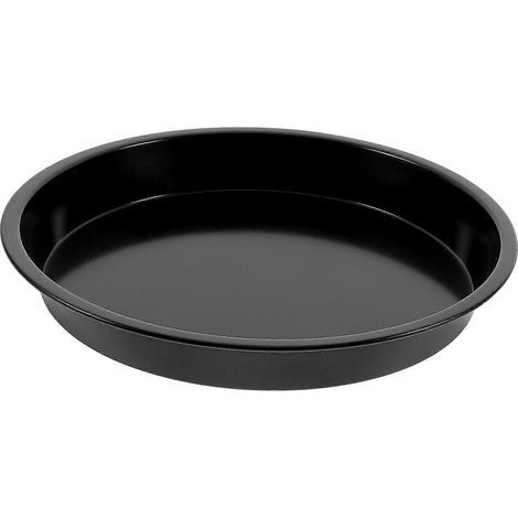 Moule à pizza rond antiadhésif pour biscuits, pizzas et gâteaux-20.00X20.00X3.00CM-Black (1/4)