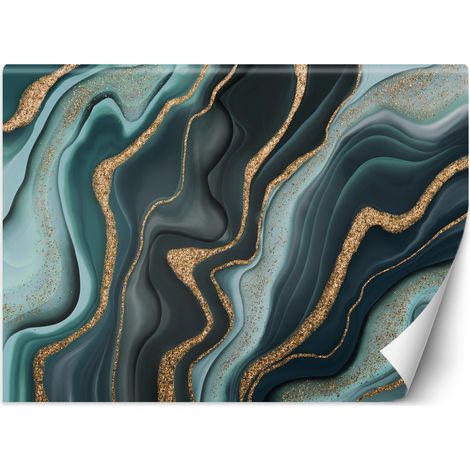 Papier peint Marbre structure bleu turquoise 400x280 (1/5)