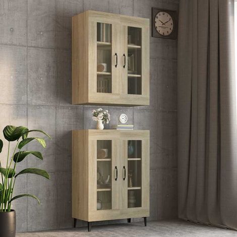 vidaXL Hanging Wall Cabinet Sonoma Oak 69,5x34x90 cm (1/5)