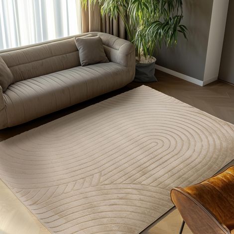 COMFORT Tapis doux à motif beige - 160x230 cm (1/5)