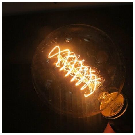 Menge von 3 Vintage Glühbirne Edison E14 G45-Spiralschlauch 2
