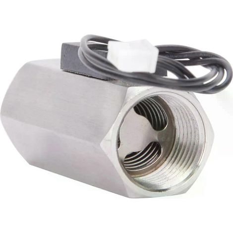 Capteur de débit d'eau haute précision en acier inoxydable 304 FS-01 G1/2 pouce à double filetage femelle (1/5)