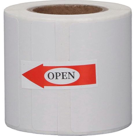 Rouleau de papier thermique, imperméable, blanc, facile à écrire, sans encre, avec dos adhésif, 40 x 60 mm, 125 feuilles (1/4)