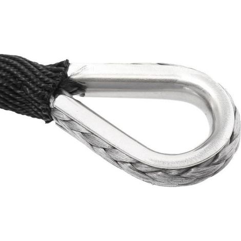 6mmX15m Dyneema Corde de Treuil Synthétique Cable pour ATV SUV Voiture 7000 LB Gris (1/4)