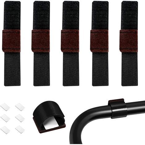 Lot de 24 protections antidérapantes pour pieds de chaise avec fermeture scratch - Réducteur de bruit et anti-rayures pour sols en parquet et carrelage (1/5)