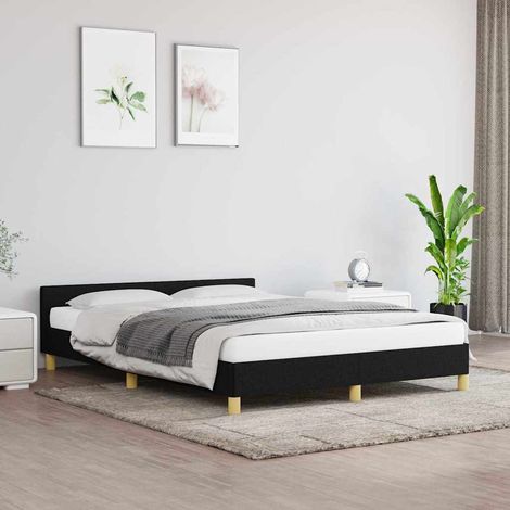 Giroletto senza Materasso Nero 140x190 cm in Tessuto vidaXL (1/5)