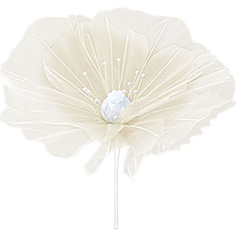 Fleur artificielle en gaze de soie couleur champagne, décoration de mariage en extérieur, grande fleur artificielle pliable exquise (1/2)