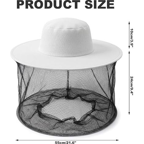 Hat Mosquito Net Insect Screen Mask Outdoor Hat for Outdoor Fishing Camping (1/4)