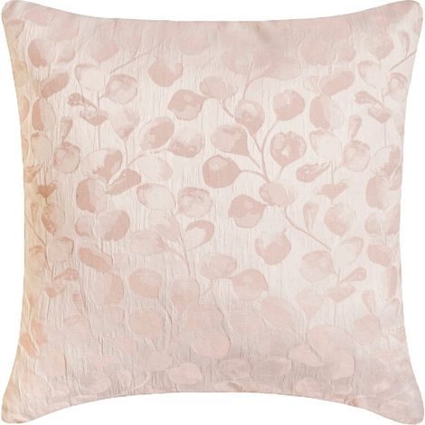 Funda de almohada decorada rosa de HomeCentric, 45 x 45 cm (18 x 18 pulgadas), funda jacquard floral para sofás, estilo floral moderno - Rosa pétalo suave