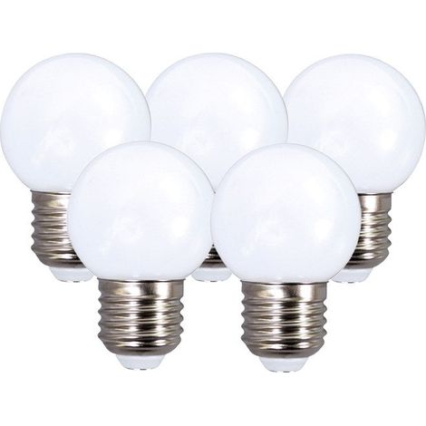Satz mit 5 undurchsichtigen LED-Lampen E27 50 Lm  7 W TIBELEC