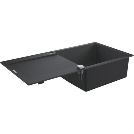 GROHE Fregadero de composite con escurridor K500 Granito Negro 31645AP0 (1/3)
