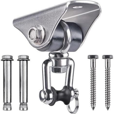 450KG Capacité Acier Inoxydable 360° Rotation Silencieux Crochet De Plafond, Suspension Trainer Kit de Suspension pour Chaise accrochante, Lampe accrochante, hamac, Sac de Boxe, Yoga (1/5)