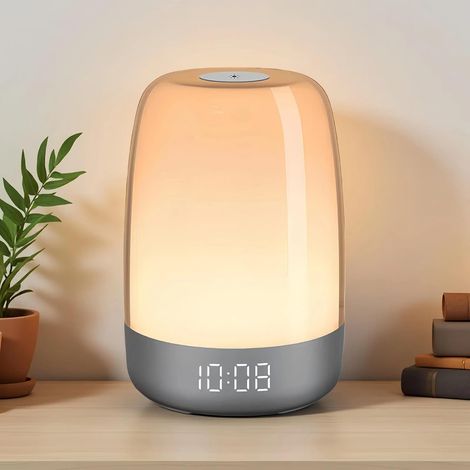 Lámpara de noche multicolor relajante para bebés con siete ajustes de alarma, apta para bebés, niños y adultos. (1/5)