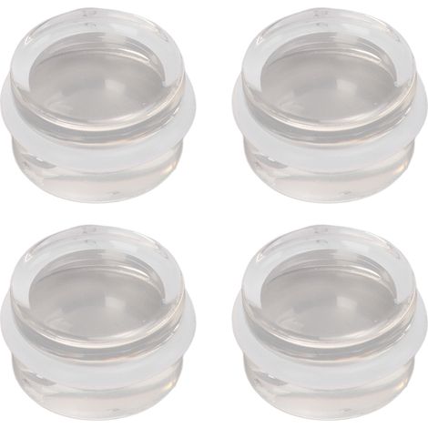 Lot de 4 butées de porte en plastique acrylique transparent, forme ronde, sans perçage pour salon et salle de bain (1/5)