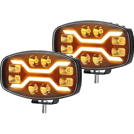 Faro LED para conducción, 120 W de brillo, múltiples opciones de haz, 2 luces de bienvenida (1/2)