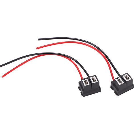 2 Stück H7-4 H7 Buchsen-Kabelbaum, abgewinkelter Keramik-Buchsenstecker mit Kabel für Lampenfassung (1/5)