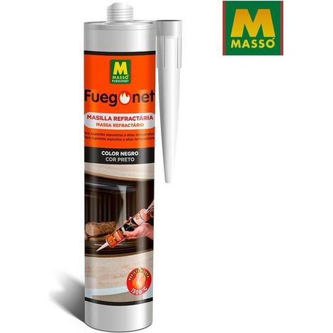 Stucco refrattario fuegonet per camini e stufe nere. Barca 300 ml
