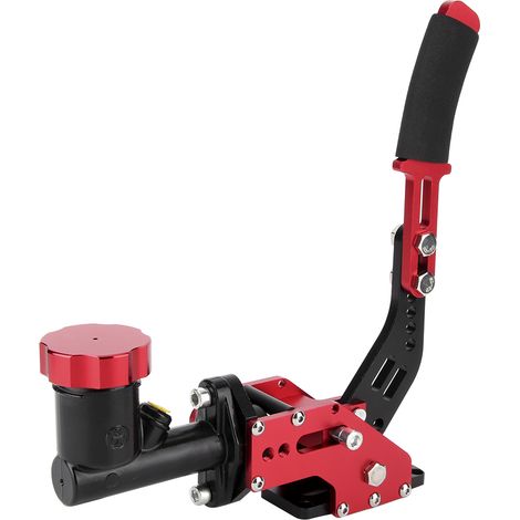 Poignée de frein à main hydraulique horizontale rouge avec réservoir d'huile pour voiture de drift (1/5)