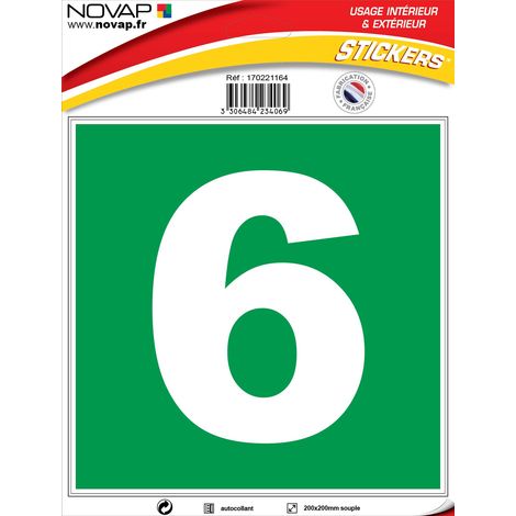 N°6 - 200x200mm - Adhésif Vert - 4234069