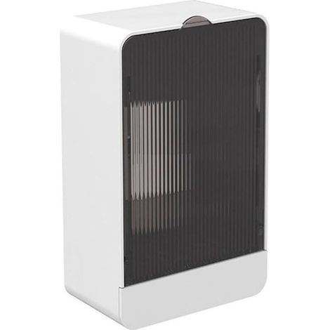 Porte-savon mural pour douche, porte-savon pour barre de douche, boîte de rangement pour savon de salle de bain, boîte à savon kitsch, adhésif sans perçage - Blanc (1/4)