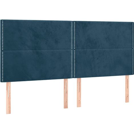 Maison Exclusive - Cabecero de cama azul oscuro 160x5x118/128 cm