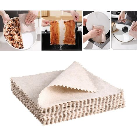 25 panni in microfibra 25×25 cm, panni per la pulizia in microfibra, panni miracolosi anti-aloni, per la casa, la cucina e i vetri dell'auto. (1/5)