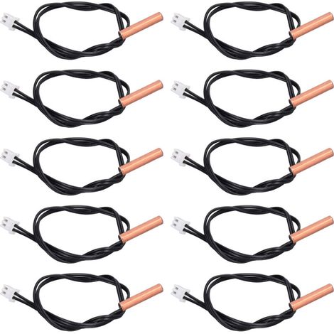 10 Capteurs de Température NTC 10K Étanches en Cuivre PVC pour Climatiseurs (1/5)