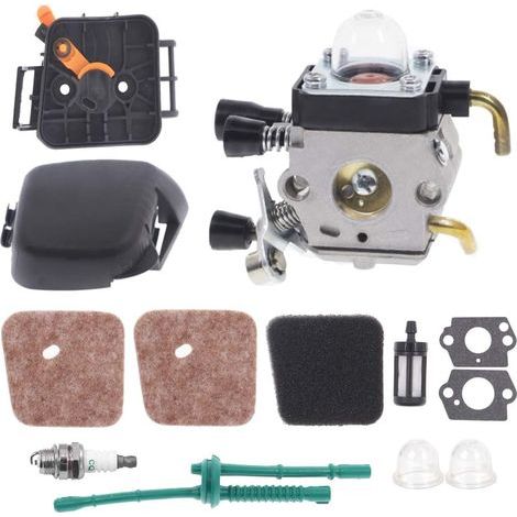 Kit de carburador S-giant C1Q-S97 con filtro de aire, tapa y cuerpo - Compatible con desbrozadoras STIHL FS38, FS45, FS46, FS55R, KM55, HL45, HS45, FC55, FS45C, FS46C, KM55R, FS55C, FS55RC (1/5)