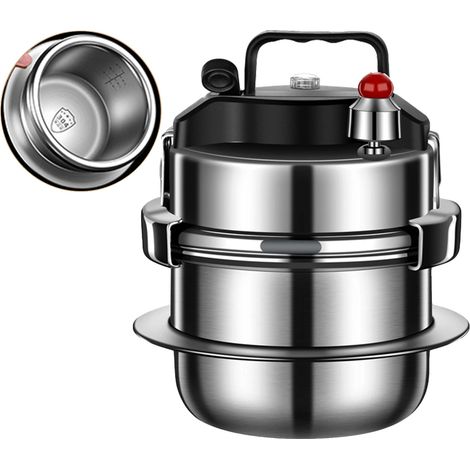 Pentola a pressione, in acciaio inox 304, leggera e portatile, 1,6 litri (1/2)