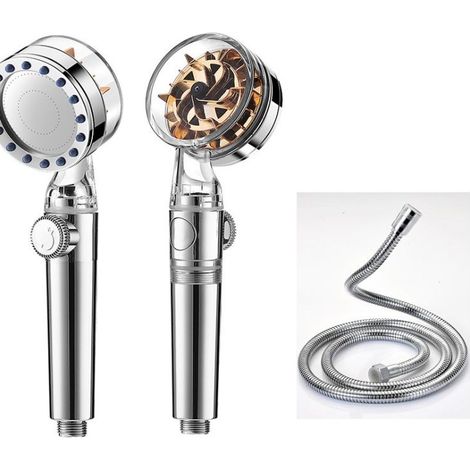 1 pièce Pommeau de douche turbocompressé, pommeau de douche à grande vitess d'eau, pommeau de douche domestique pressurisé puissant (1/5)