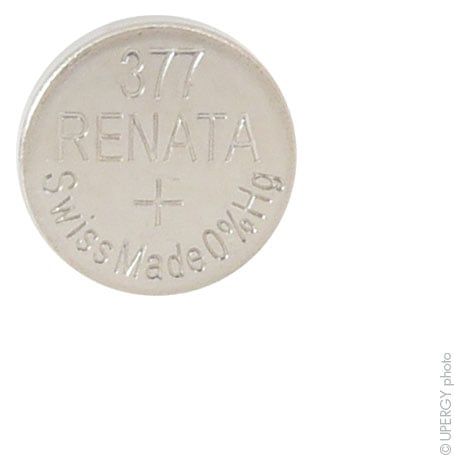 Renata / Swatch Group - Pile bouton oxyde argent 377 RENATA 1.55V 28mAh (1/4)