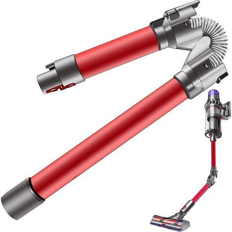 Tube Télescopique - Tige Pliante en Aluminium - Compatible avec Aspirateurs Sans Fil V7 V8 V10 V11 - Pour Nettoyage Sous Meubles Lit Canapé - 1 Pièce (1/5)