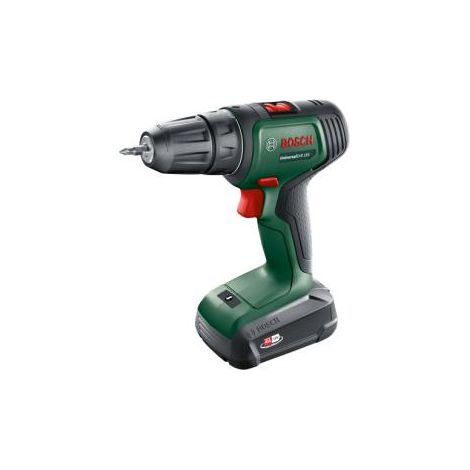 Perceuse-visseuse sans-fil Bosch - UniversalDrill 18V 40Nm + 1 batterie 1,5 Ah, 1 chargeur, 1 embout de vissage double et coffre