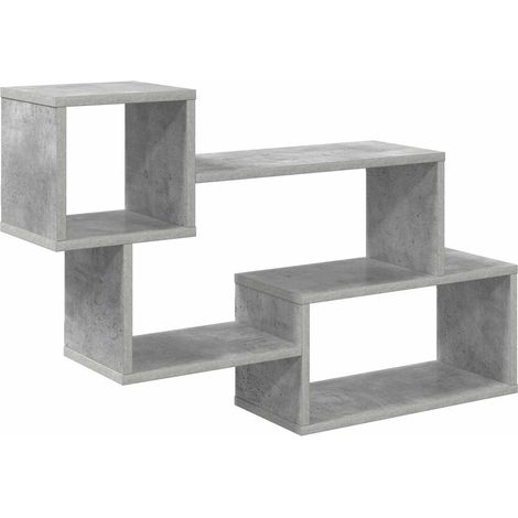 vidaXL Mensola sospesa A parete Grigio Cemento 87 x 20 x 55 cm (1/5)