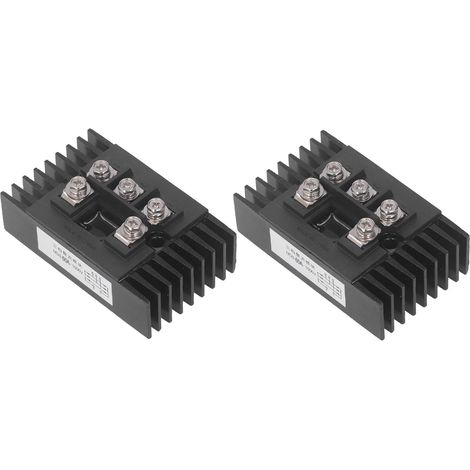 Module redresseur triphasé triphasé avec dissipateur thermique (2 pièces), dissipateur thermique étanche noir, 1600 V, 60 A (1/5)