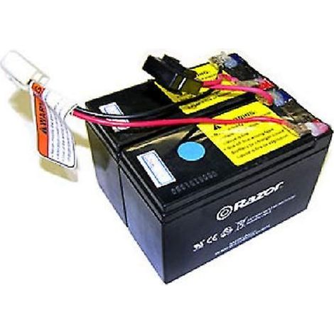 Batteries compatibles pour rasoir (avec fusible) (2 x 12V/7Ah connecteur unique)