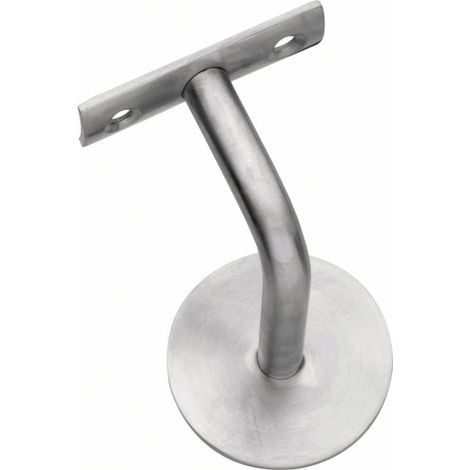Handlaufträger Edelstahl matt Durchmesser Wandplatte 60 mm gewölbte Auflage (1/3)