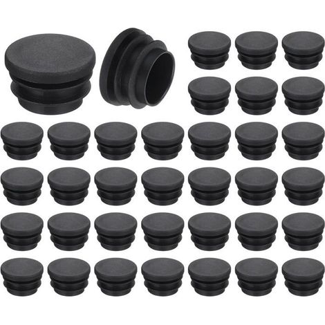 Embouts de pieds de chaise 36 pièces Plastique PE noir Protection antidérapante 30 mm Pour chaises de table (1/5)
